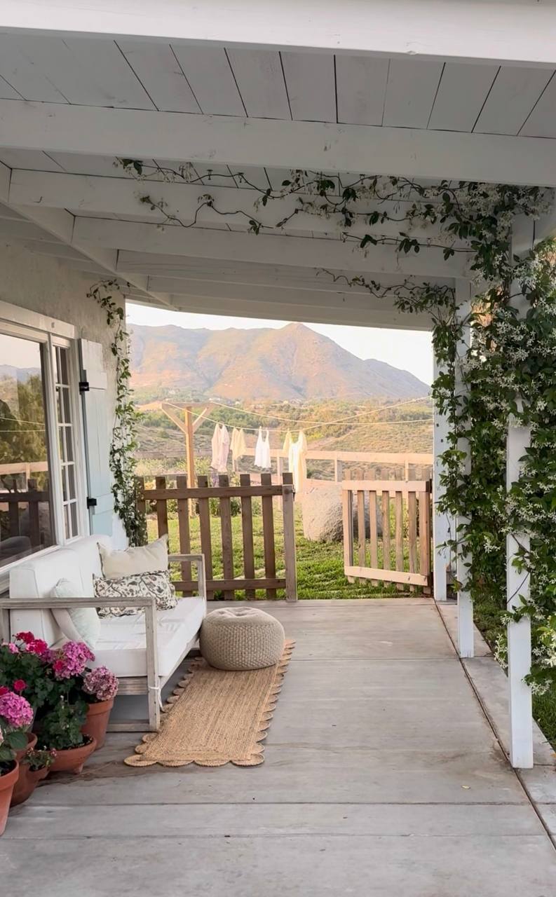 Hannah's cottage porch with mountain views